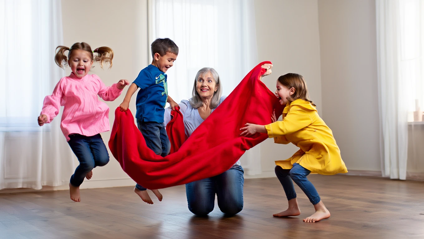 Janet playing with granddaughter